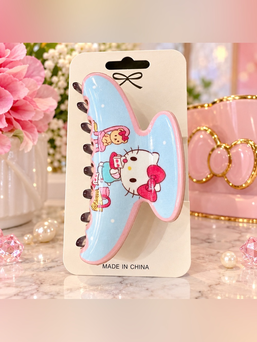 Hello Kitty Blue Character 3” Hair Claw Clip